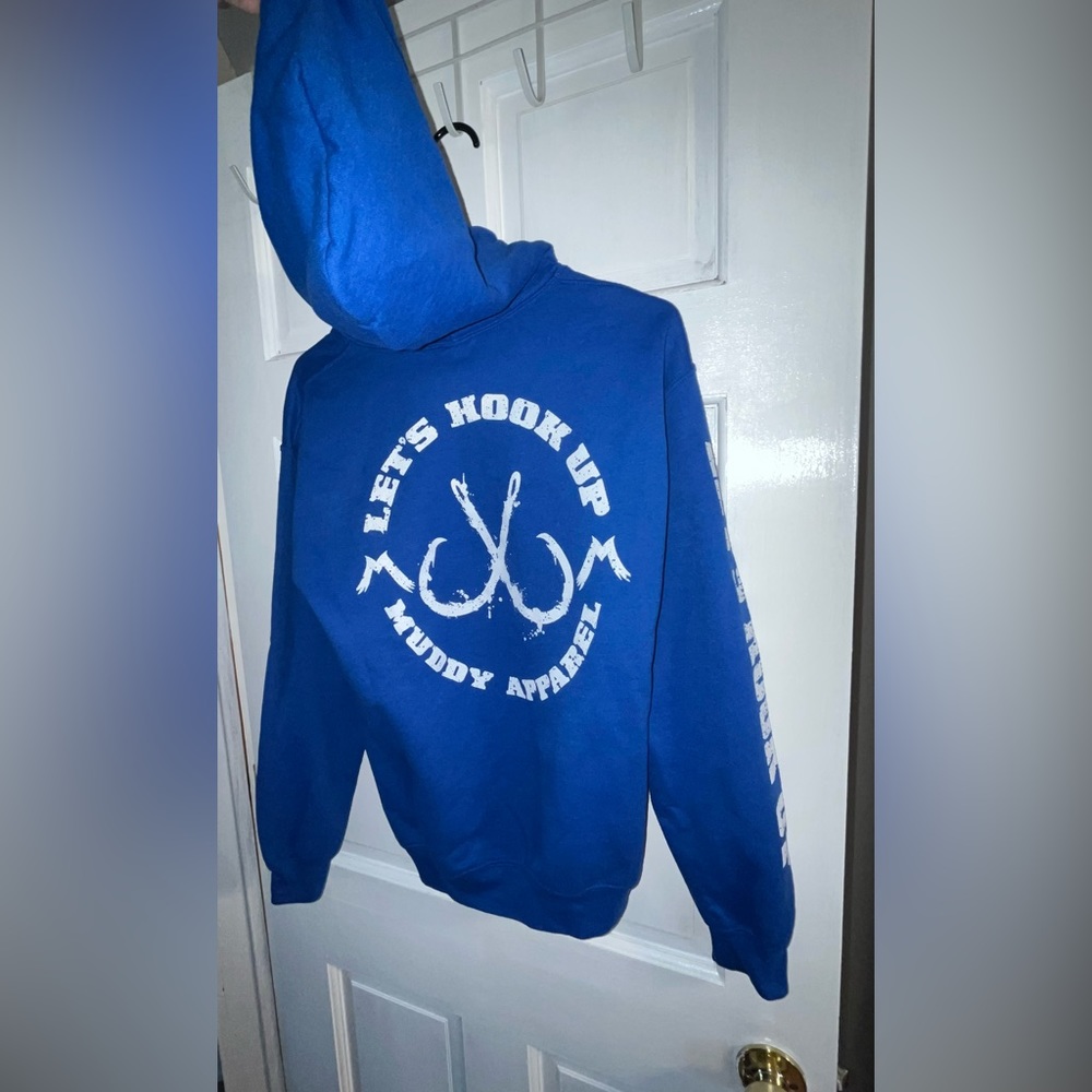Muddy Apparel - Let’s Hook Up Blue Small Hoodie
